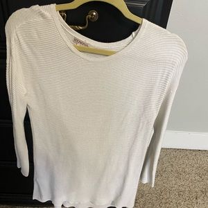 Cream tunic length sweater